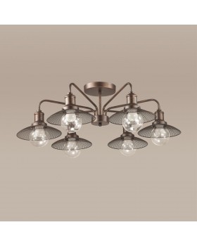 3513/6C LOFTI LN18 210 кофейный Люстра потолочная E27 6*60W 220V LUDACRIS-foto4