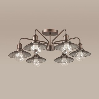 3513/6C LOFTI LN18 210 кофейный Люстра потолочная E27 6*60W 220V LUDACRIS-foto4