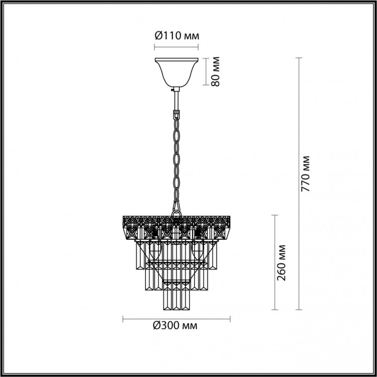 5232/4 CLASSI LN22 золотой Люстра E14 4*40W 220V IGGY