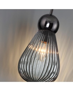 5417/1 MODERN ODL_EX23 17 черный хром/дымчатый/металл/стекло Подвес E14 1*40W ELICA-foto5