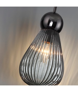 5417/1 MODERN ODL_EX23 17 черный хром/дымчатый/металл/стекло Подвес E14 1*40W ELICA-foto5