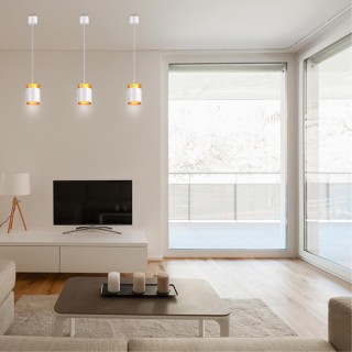 358157 OVER NT19 193 белый/золото Подвесной светильник IP20 LED 3000K 9W 220V ORO-foto3