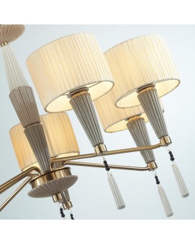 5403/7 CLASSIC ODL_EX23 33 бронзовый/светло-коричневый/кремовый металл/керамика/ткань Люстра E14 7*40W LATTE-foto8