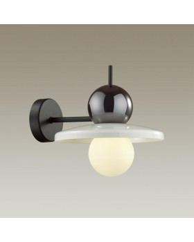 5014/1WD MODERN ODL23 295 черный/белый/белый матовый металл/стекло Бра G9 LED 5W HATTY-foto3