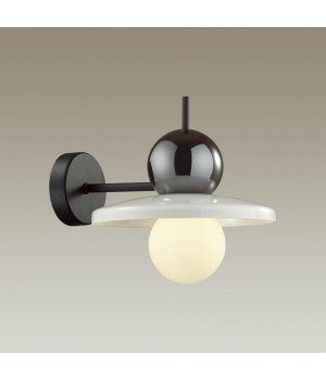 5014/1WD MODERN ODL23 295 черный/белый/белый матовый металл/стекло Бра G9 LED 5W HATTY-foto3