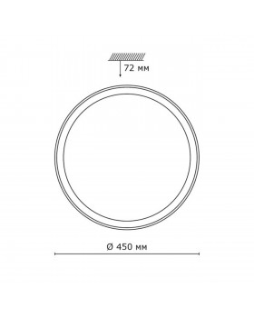 2049/DL PALE SN 095 Светильник пластик/белый LED 48Вт 3000-6000K D450 IP43 пульт ДУ KABRIO-foto2