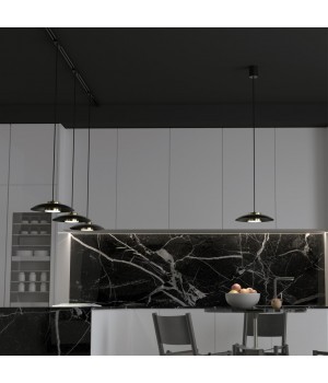 358591 OVER NT21 191 черный/золото Светильник накладной светодиодный, провод 2м IP20 LED 4000K 18W 220-240V PILZ-foto3