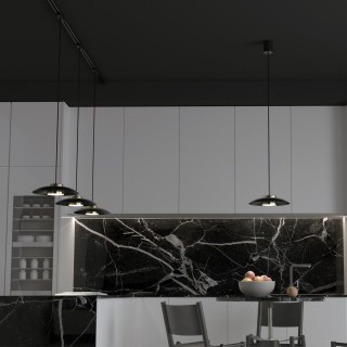 358591 OVER NT21 191 черный/золото Светильник накладной светодиодный, провод 2м IP20 LED 4000K 18W 220-240V PILZ-foto3