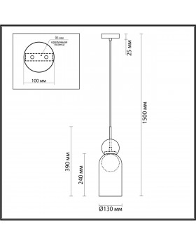5022/1 MODERN ODL23 293 черный/прозрачный/белый матовый металл/стекло Подвес G9 LED 5W BLACKY-foto2