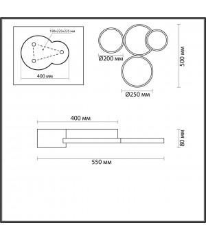 5255/64CL LEDIO LN23 черный, матовое золото Люстра потолочная диммир. с ДУ LED 64W 4224Лм 220V NORBERT-foto2