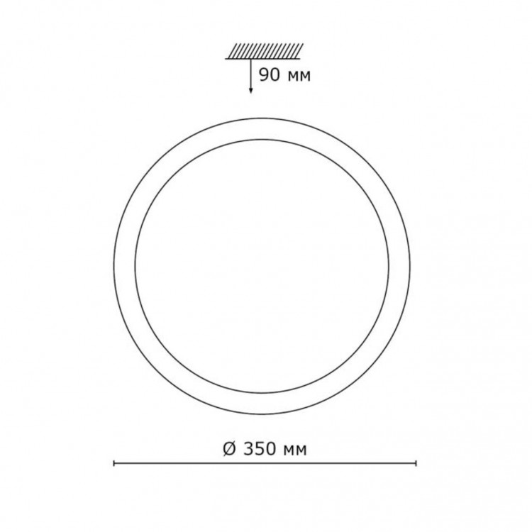 2015/D PALE SN 097 Светильник пластик/белый/прозрачный LED 48Вт 4000K D350 IP43 KASTA