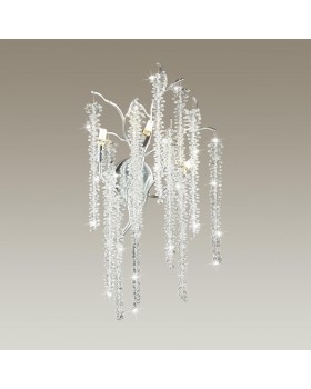 5004/3W HALL ODL23 485 серебристый/прозрачный металл/хрусталь Бра G9 3*40W BANCHE-foto3