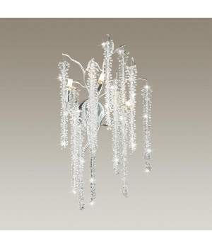 5004/3W HALL ODL23 485 серебристый/прозрачный металл/хрусталь Бра G9 3*40W BANCHE-foto3