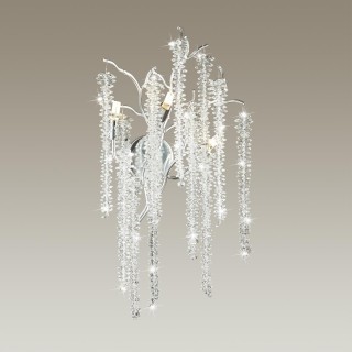 5004/3W HALL ODL23 485 серебристый/прозрачный металл/хрусталь Бра G9 3*40W BANCHE-foto3