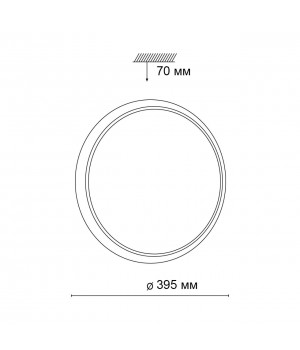 3063/36L VASTA LED SN 037 Светильник пластик/серый LED 36Вт 3000-6000K D400 IP43 пульт ДУ YUKI-foto2