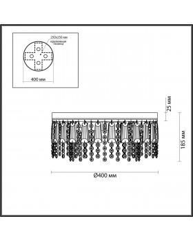 5273/4C CLASSI LN23 127 хром Люстра потолочная E14 4*40W 220V SPARKLE-foto2