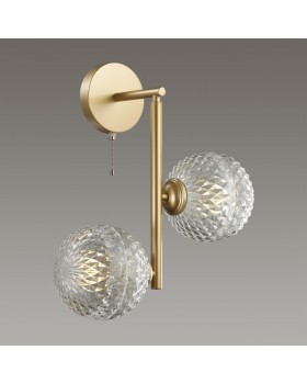 5292/2W MODERNI LN23 060 матовое золото Бра с выкл. E27 2*8W LED 220V GENEVA-foto3