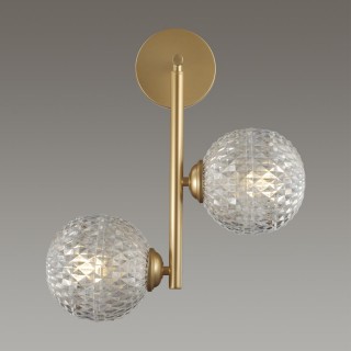 5292/2W MODERNI LN23 060 матовое золото Бра с выкл. E27 2*8W LED 220V GENEVA-foto4