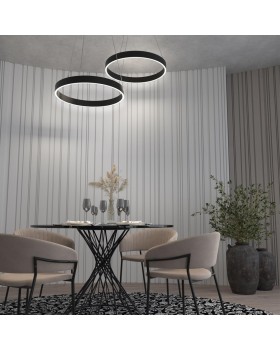 358959 OVER NT22 133 черный Светильник подвесной диммируемый, в комплекте пульт ДУ (2.4G) IP20 LED 3000К~6000К 50W 220V ITER-foto3