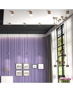 358671 OVER NT21 189 золото Светильник накладной светодиодный, провод 2м IP20 LED 4000К 12W 220V PATERA-foto4