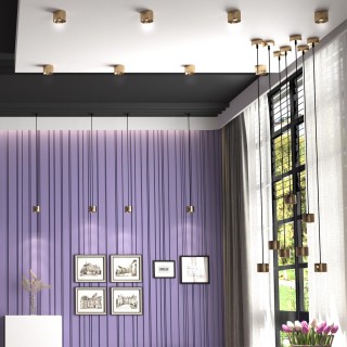 358671 OVER NT21 189 золото Светильник накладной светодиодный, провод 2м IP20 LED 4000К 12W 220V PATERA-foto4