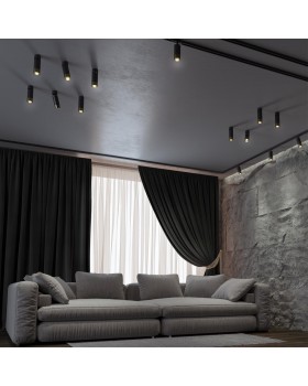 370871 OVER NT22 168 черный/золото Светильник накладной IP20 GU10 9W 220V SLIM-foto3