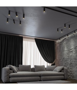 370871 OVER NT22 168 черный/золото Светильник накладной IP20 GU10 9W 220V SLIM-foto3