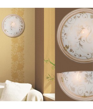 256 GL-WOOD SN 112 Светильник стекло/белое/кремовый E27 2*100Вт D460 PROVENCE CREMA-foto3