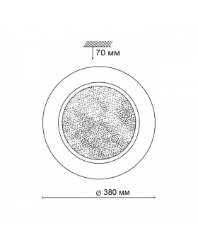 2079/DL PALE SN 068 Светильник пластик/белый/прозрачный LED 48Вт 3000-6000K D380 IP43 пульт ДУ PINOLA-foto2