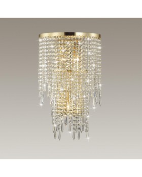 5028/3W MODERN ODL23 431 золотой/прозрачный металл/хрусталь Бра E14 3*40W CHOKKA-foto3