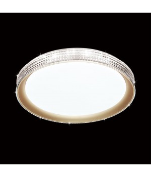 3054/EL PALE SN 034 Светильник пластик/белый/золотистый LED 72Вт 3000-6000К D490 IP43 пульт ДУ SHINY-foto3