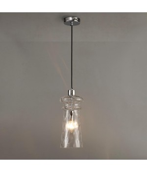 4968/1 MODERN ODL23 300 хром/прозрачный/металл/стекло Подвес E14 1*40W PASTI-foto3