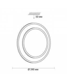 3007/DL TAN SN 064 Светильник пластик/белый/никель LED 48Вт 3000-6500K D390 IP43 пульт ДУ/ LampSmart BESTA-foto2