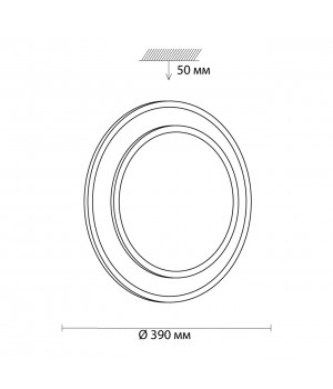 3007/DL TAN SN 064 Светильник пластик/белый/никель LED 48Вт 3000-6500K D390 IP43 пульт ДУ/ LampSmart BESTA-foto2