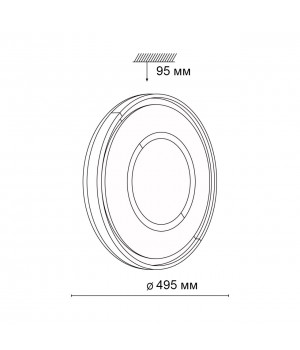 3046/EL TAN SN 010 Светильник пластик/белый/черный LED 72Вт 3000-6500К D495 IP43 пульт ДУ/ LampSmart STOKI-foto2