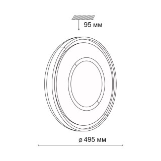 3046/EL TAN SN 010 Светильник пластик/белый/черный LED 72Вт 3000-6500К D495 IP43 пульт ДУ/ LampSmart STOKI-foto2