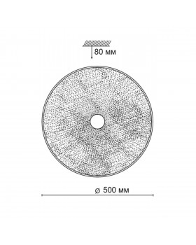 2094/EL SN 050 Светильник пластик LED 72Вт 3000-6000K D500 IP43 пульт ДУ FIOLA-foto2