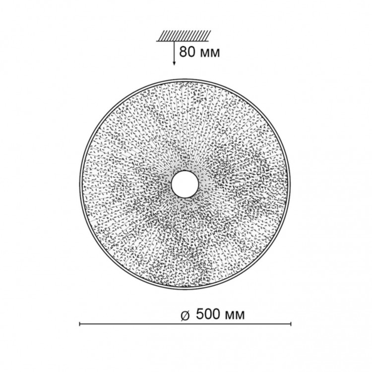 2094/EL SN 050 Светильник пластик LED 72Вт 3000-6000K D500 IP43 пульт ДУ FIOLA