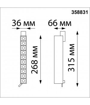 358831 PORT NT22 075 черный Светильник трековый однофазный трехжильный IP20 LED 4000K 16W 220V ITER-foto2