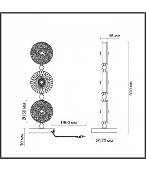 5416/13TL L-VISION ODL_EX23 11 хром/светло-серый/коричневый металл/стекло Настольная лампа LED 13W 4000K CARAMELLA-foto2