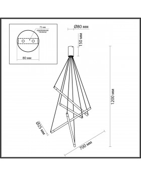 4369/40L HIGHTECH ODL23 107 полированное золото/акрил с пузырьками Подвесной св-к IP20 LED 30W 3000K 1050Лм SPARKY-foto2