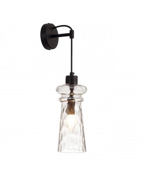 4966/1W MODERN ODL23 301 матов.черный/прозрачный/металл/стекло Бра E14 1*40W PASTI-foto4