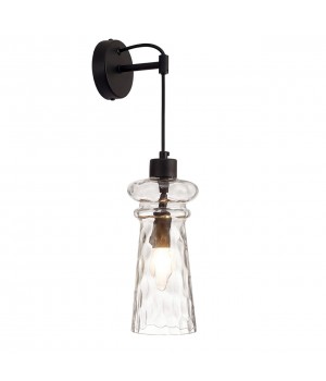 4966/1W MODERN ODL23 301 матов.черный/прозрачный/металл/стекло Бра E14 1*40W PASTI-foto4