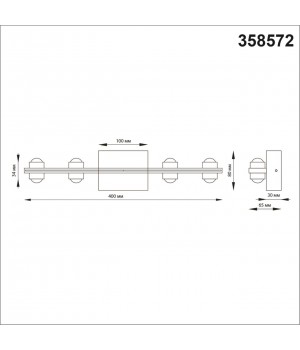 358572 STREET NT21 317 темно-серый Ландшафтный настенный светильник IP54 LED 4000K 16W 85-265V CALLE-foto2