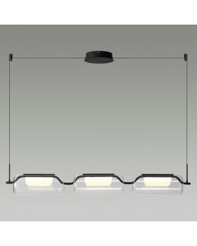 5003/30L L-VISION ODL23 283 черный матовый/прозрачный/стекло Люстра LED 30W 3000K KAVIA-foto3