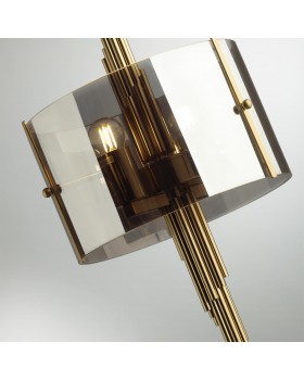 4895/2T MODERN ODL_EX23 37 бронзовый/дымчатый/металл/стекло Настольная лампа E27 2*40W MARGARET-foto6