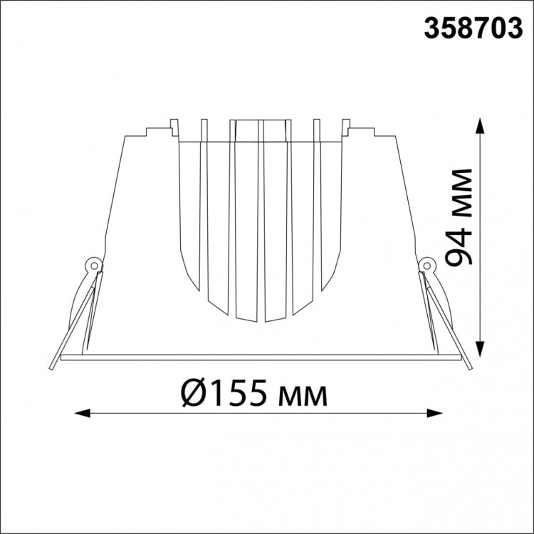 358703 SPOT NT21 251 белый/черный Светильник встраиваемый светодиодный IP20 LED 4000К 40W 100-265V KNOF