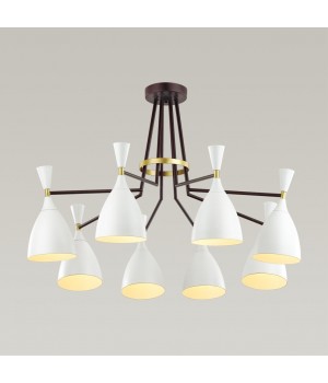 4494/8C MODERNI LN20 135 белый, черный, золотой Люстра потолочная E14 8*60W 220V OLIVER-foto3