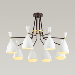 4494/8C MODERNI LN20 135 белый, черный, золотой Люстра потолочная E14 8*60W 220V OLIVER-foto3