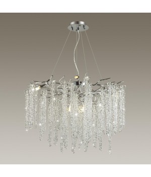 5004/8 HALL ODL23 485 серебристый/прозрачный металл/хрусталь Люстра G9 8*40W BANCHE-foto3